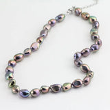 Peacock Baroque Freshwater Pearl Necklace 18inch Pearls Jewelry