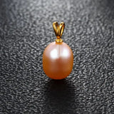 8-9mm Freshwater Pearl Rabbit Pendant 925 Sterling Silver