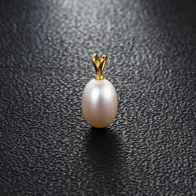8-9mm Freshwater Pearl Rabbit Pendant 925 Sterling Silver