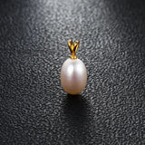 8-9mm Freshwater Pearl Rabbit Pendant 925 Sterling Silver