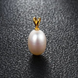 8-9mm Freshwater Pearl Rabbit Pendant 925 Sterling Silver
