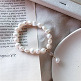 Baroque Pearl Bracelet 7.5inch Wedding Jewelry Cultured Women Gift Accessories