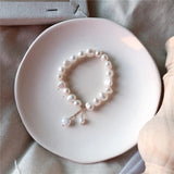 Baroque Pearl Bracelet 7.5inch Wedding Jewelry Cultured Women Gift Accessories