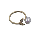 8-9mm Freshwater Button Cultured Pearl Ring