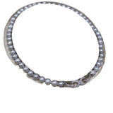 Gray Freshwater Pearl Necklace 8-9mm Micro-Flawed 925 Silver Clasp