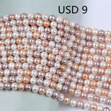 8-9mm Mixed Round Freshwater Pearls Strands