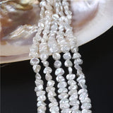 Natural Freshwater Keshi Pearl Strands 8-9mm