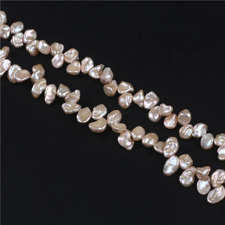 Natural Pink Keshi Pearls Strand 8-9mm Freshwater Irregular Shape