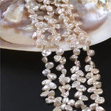 Natural Pink Keshi Pearls Strand 8-9mm Freshwater Irregular Shape