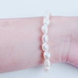 8-9mm Freshwater Baroque Pearl Bracelet Rubber Elastic