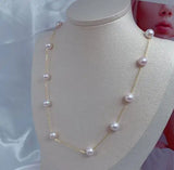8-9mm Freshwater Pearl Necklace 925 Silver Jewelry