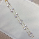 8-9mm Freshwater Pearl Necklace 925 Silver Jewelry