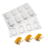 8-Cavity Hamster Silicone Fondant Mold for DIY Craft