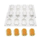 8-Cavity Hamster Silicone Fondant Mold for DIY Craft