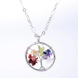 Natural Stone Stainless Steel Pendant Necklace Y1065