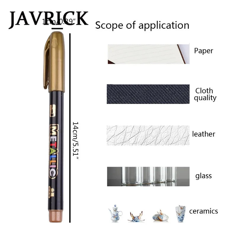 8 Colors Epoxy Resin Metallic Marker Pen Set