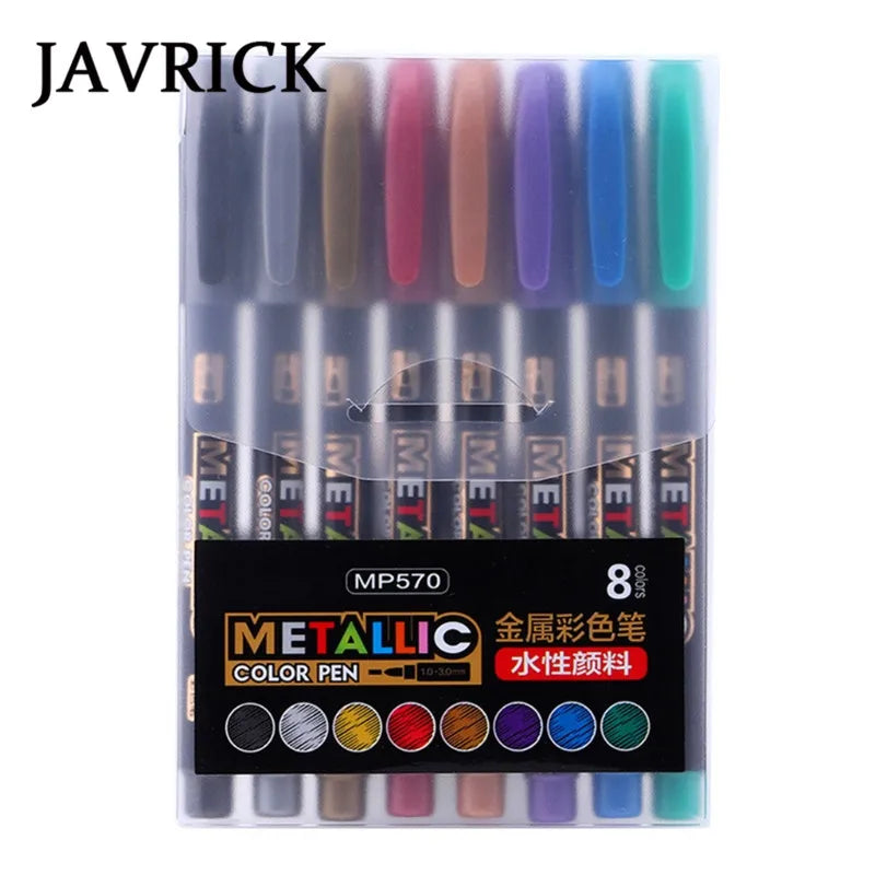8 Colors Epoxy Resin Metallic Marker Pen Set