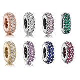 8 Colors Spacer Beads for Charms Bracelets DIY Jewelry Small 925 Sterling Silver