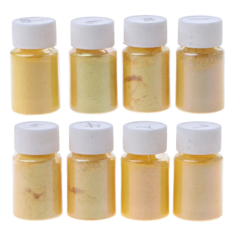 8 Colors Magic Resin Pigment Rainbow Pearl Powder Epoxy Mold Glitter Filling