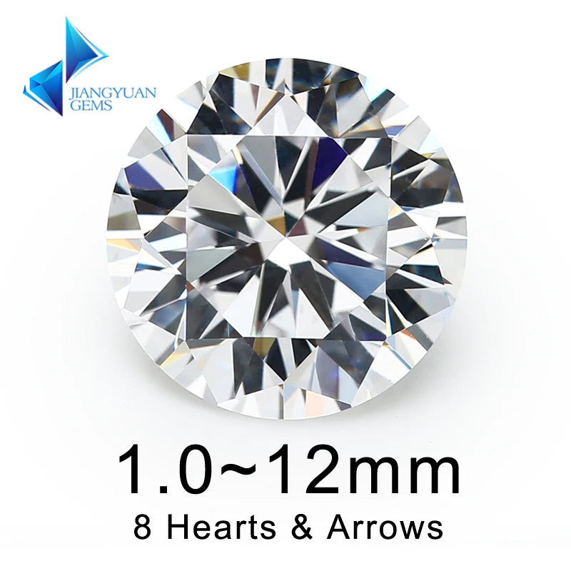 8 Hearts 8 Arrows 1.0-12mm 5A CZ Loose Cubic Zircon Stone