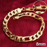 8 Inch 18k Sideways Chain Bracelet for Wedding Jewelry