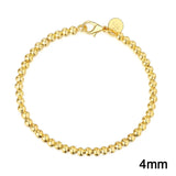 8 Inch 18k Sideways Chain Bracelet for Wedding Jewelry