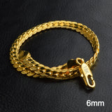 8 Inch 18k Sideways Chain Bracelet for Wedding Jewelry