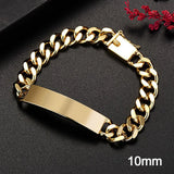 8 Inch 18k Sideways Chain Bracelet for Wedding Jewelry