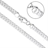 8 Inch 925 Silver/18k Bracelet 5MM Side Chain Bracelet For Woman Man