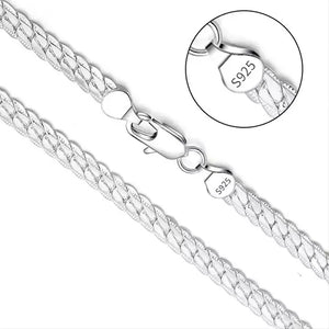 8" 925 Sterling Silver Bracelet 5MM Side Chain For Wedding Jewelry