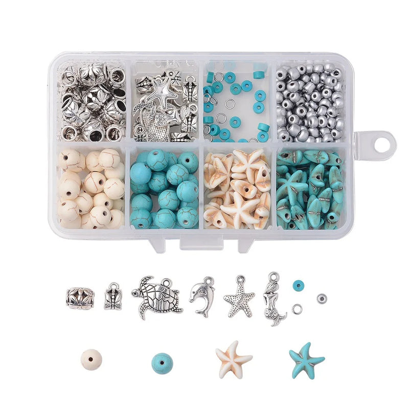 8 Mixed Shape Turquoise Beads for DIY Jewelry Making