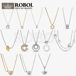 925 Sterling Silver Key-shaped Necklace Ladies Jewelry