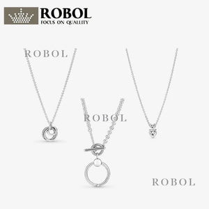 High Quality 925 Silver Key Necklace Women's Jewelry