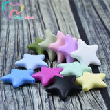 8 PCS 35MM Silicone Star Baby Teething Necklace Accessories BPA Food Pendant