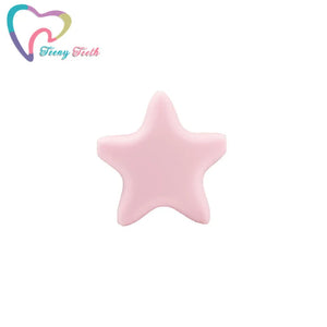 8 PCS 35MM Silicone Star Baby Teething Necklace Accessories BPA Food Pendant
