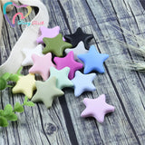 8 PCS 35MM Silicone Star Baby Teething Necklace Accessories BPA Food Pendant