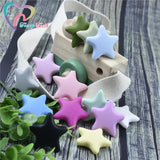 8 PCS 35MM Silicone Star Baby Teething Necklace Accessories BPA Food Pendant