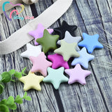 8 PCS 35MM Silicone Star Baby Teething Necklace Accessories BPA Food Pendant