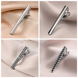 8 PCS Tie Clip Set With Gift Box Wedding Guest Metal Cufflinks