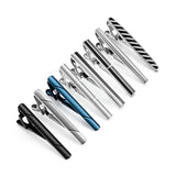8 PCS Tie Clip Set With Gift Box Wedding Guest Metal Cufflinks