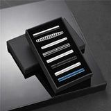 8 PCS Tie Clip Set With Gift Box Wedding Guest Metal Cufflinks