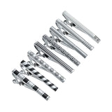 8 PCS Tie Clip Set With Gift Box Wedding Guest Metal Cufflinks