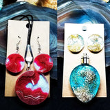 8 Pack DIY Island Necklace Gem Pendant Epoxy Mould Keychain Resin Silicone