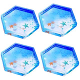 8 Pack Hexagon Silicone Coaster Molds for Resin Casting
