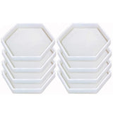 8 Pack Hexagon Silicone Coaster Molds for Resin Casting