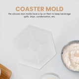 8 Pack Hexagon Silicone Coaster Molds for Resin, Concrete, Cement Casting