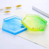 8 Pack Hexagon Silicone Coaster Molds for Resin Casting
