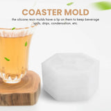 8 Pack Hexagon Silicone Coaster Molds for Resin, Concrete, Cement Casting