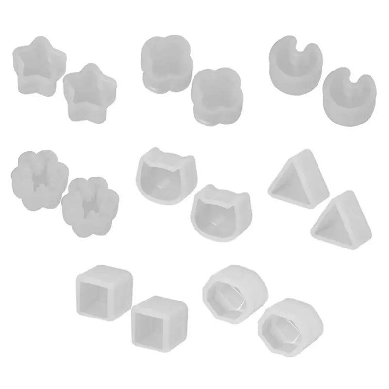 8 Pair UV Resin Earrings Stud Making Mould DIY Dried Flower Resin Decor