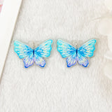 8 Pcs Gradient Colorful Moth Acrylic Charms for DIY Jewelry